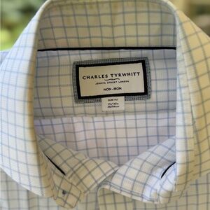 Charles Tyrwhitt Light Blue Grid Dress Shirt